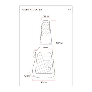 Ortega OGBDN-DLX-GY Deluxe futrola za akustičnu gitaru - Slika 7