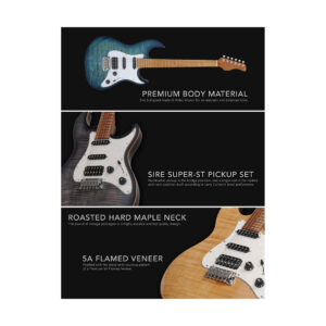 Sire S7FM/TBK S7 Series Larry Carlton električna gitara - Image 8