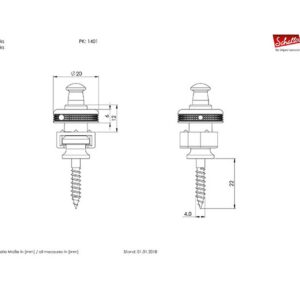 Schaller SC570253 S-Lock dugme za kaiš sa zaključavanjem - Slika 3