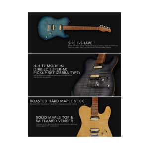 Sire T7FM/TBL T7 Series Larry Carlton električna gitara - Image 5